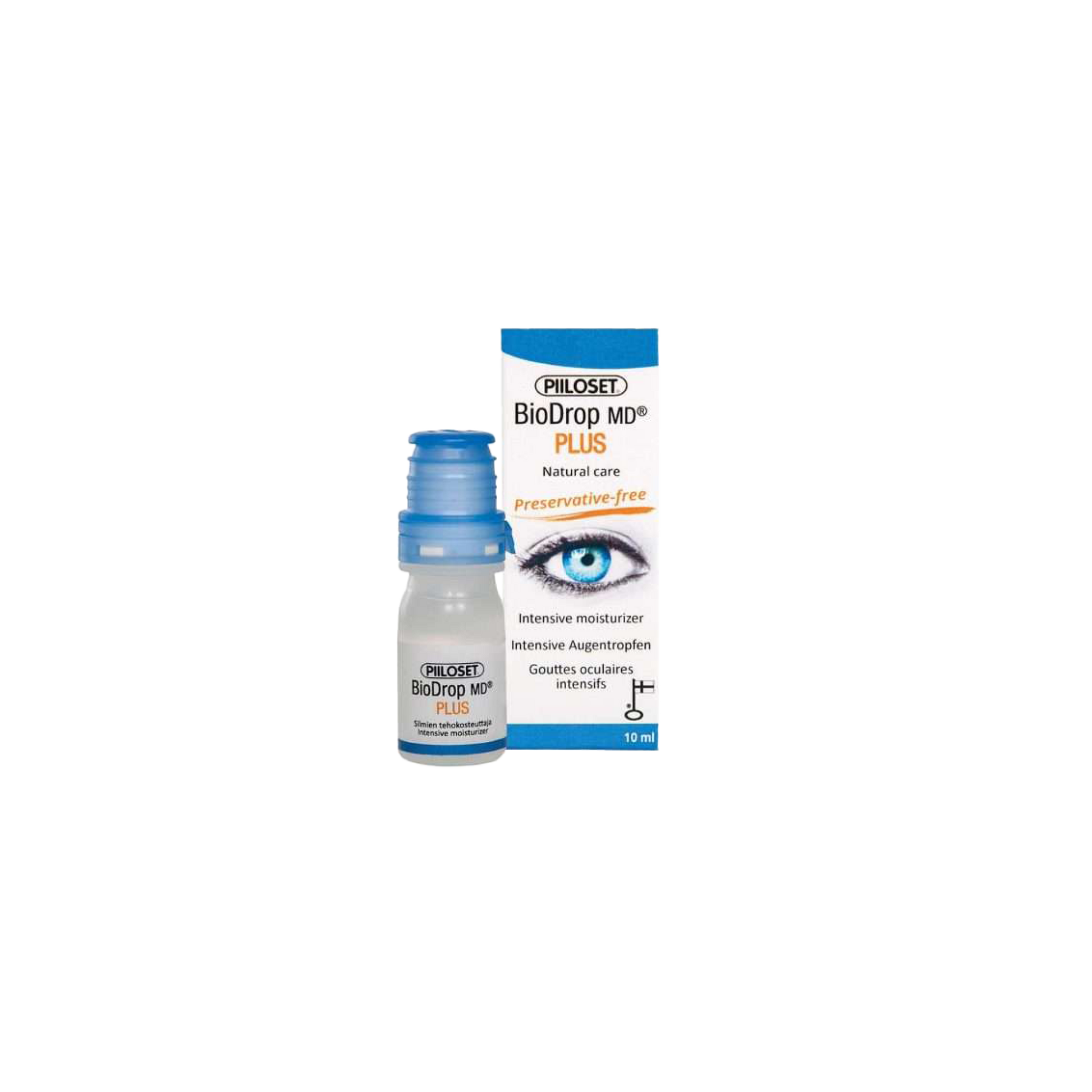 PiiloSet BioDrop MD Plus Eye Drops - Hyaluronan & Trehalose for Dry Eyes