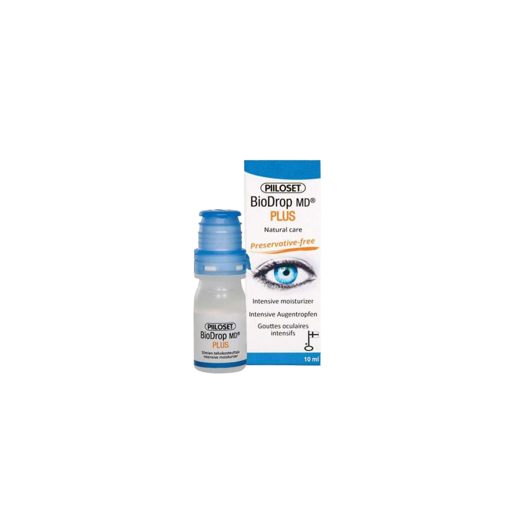 PiiloSet BioDrop MD Plus Eye Drops - Hyaluronan & Trehalose for Dry Eyes