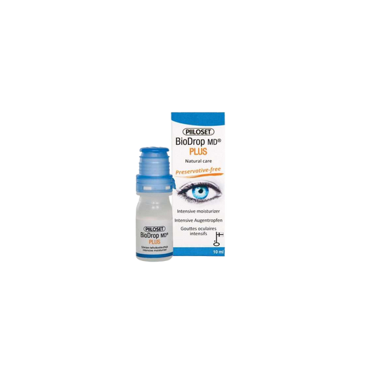 PiiloSet BioDrop MD Plus Eye Drops - Hyaluronan & Trehalose for Dry Eyes